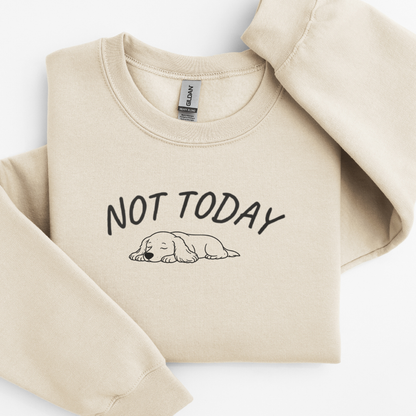 Personalised Any Dog Breed “Not Today Lazy Days” Sweatshirt – Custom Printed