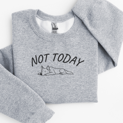 Personalised Any Dog Breed “Not Today Lazy Days” Sweatshirt – Custom Printed