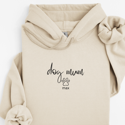 Personalised “Dog Mum” Hoodie – Custom Printed Name