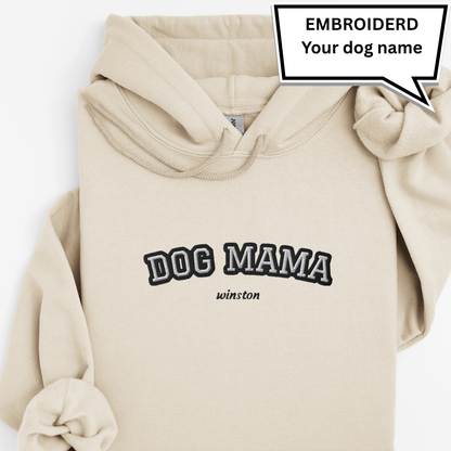 Personalised Dog Hoodie – Custom Embroidered Name (Dog Mama)