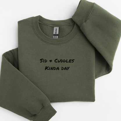 Personalised “Dog Name & Cuddles Kinda Day” Sweatshirt – Custom Printed