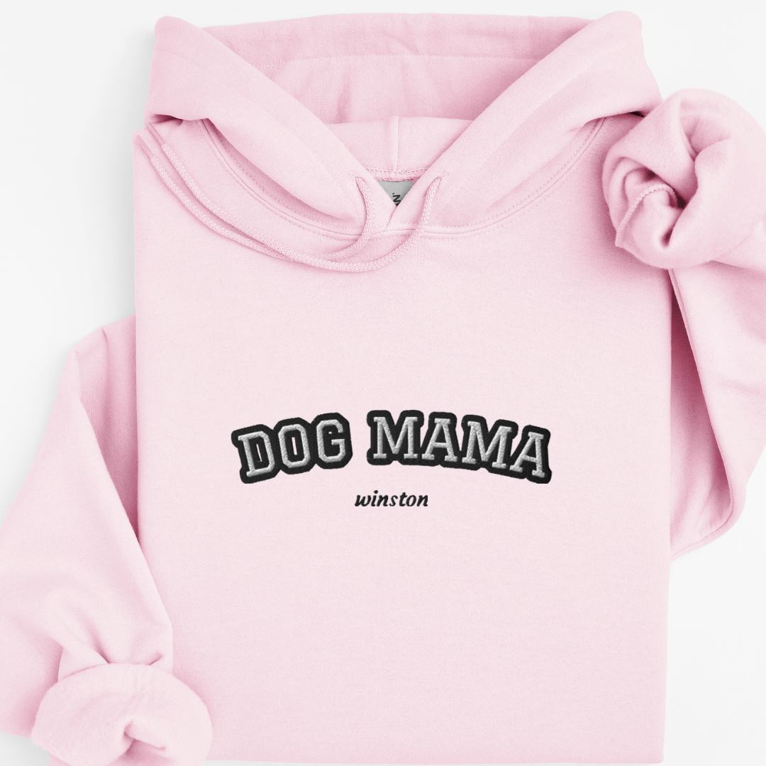 Personalised Dog Hoodie – Custom Embroidered Name (Dog Mama)