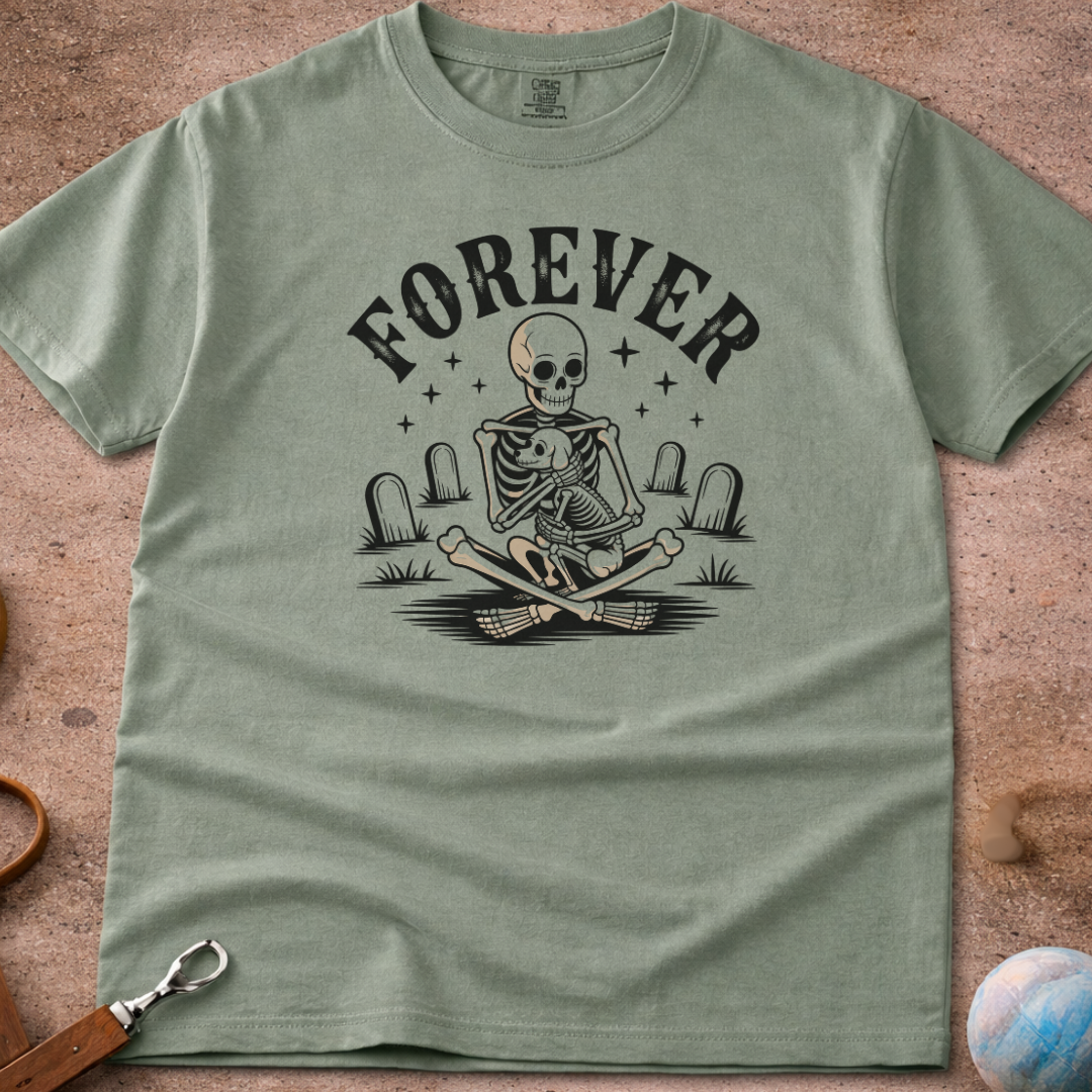 Forever Cartoon Dog Skeleton T-Shirt