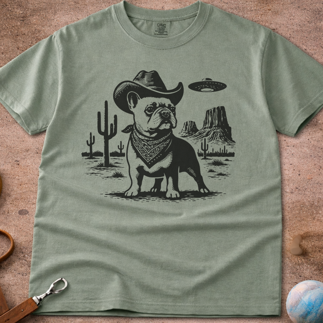 French Bulldog (Frenchie) Cowboy Western T-Shirt