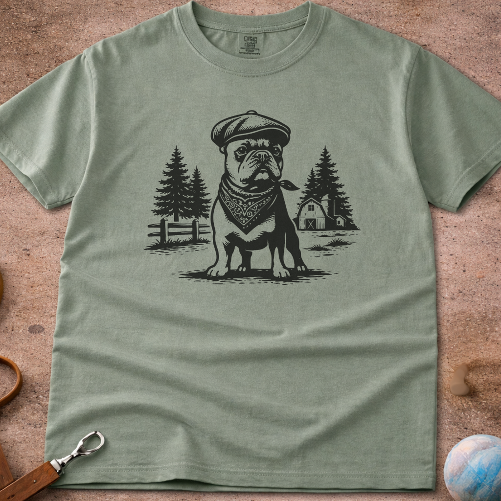 French Bulldog (Frenchie) Farm Dog T-Shirt