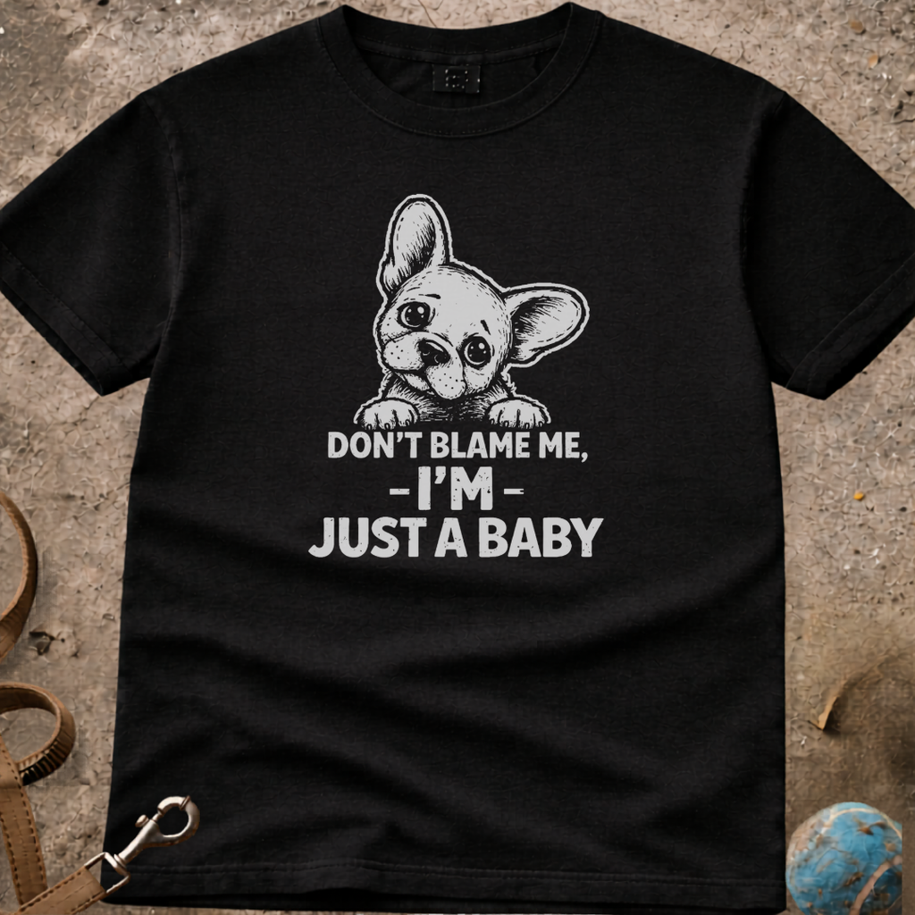 Don’t Blame Me I’m Just A Baby French Bulldog puppy (Frenchie) T-Shirt