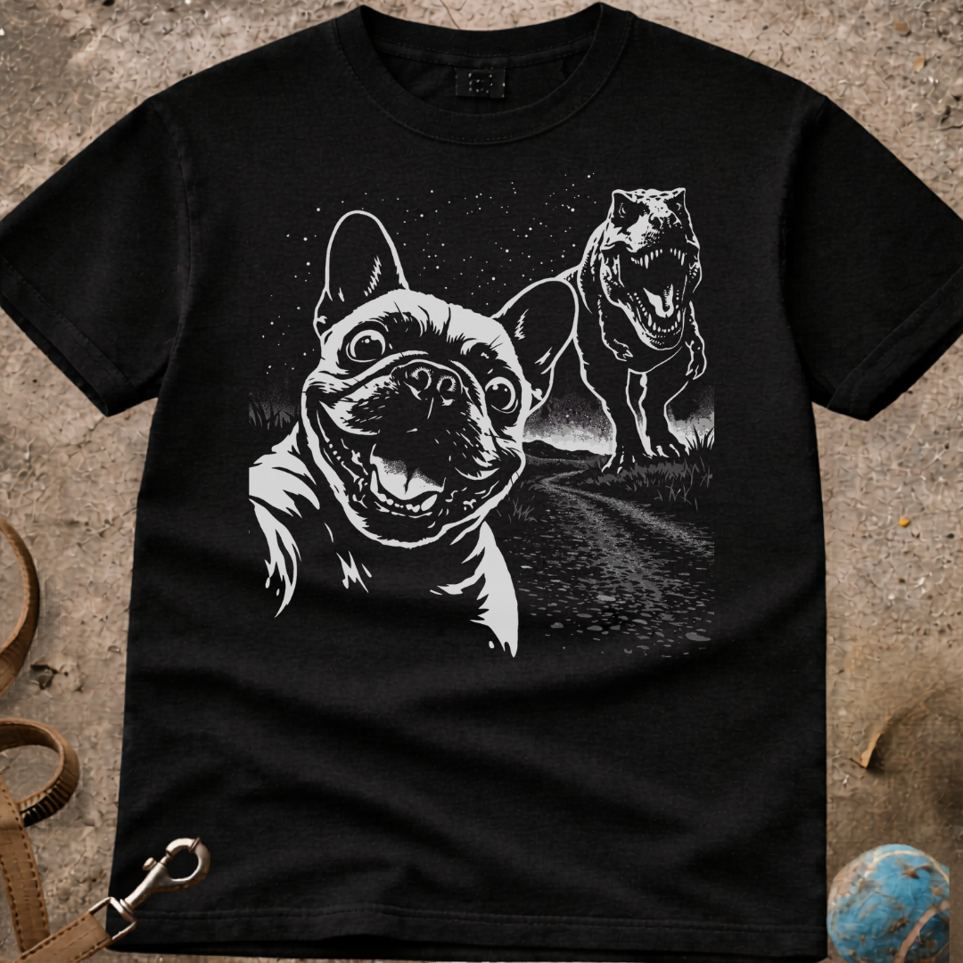 French Bulldog (Frenchie) vs T-Rex T-Shirt