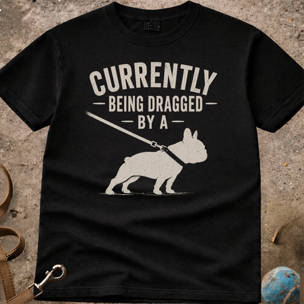 Currently Being Dragged By A French Bulldog (Frenchie) T-Shirt