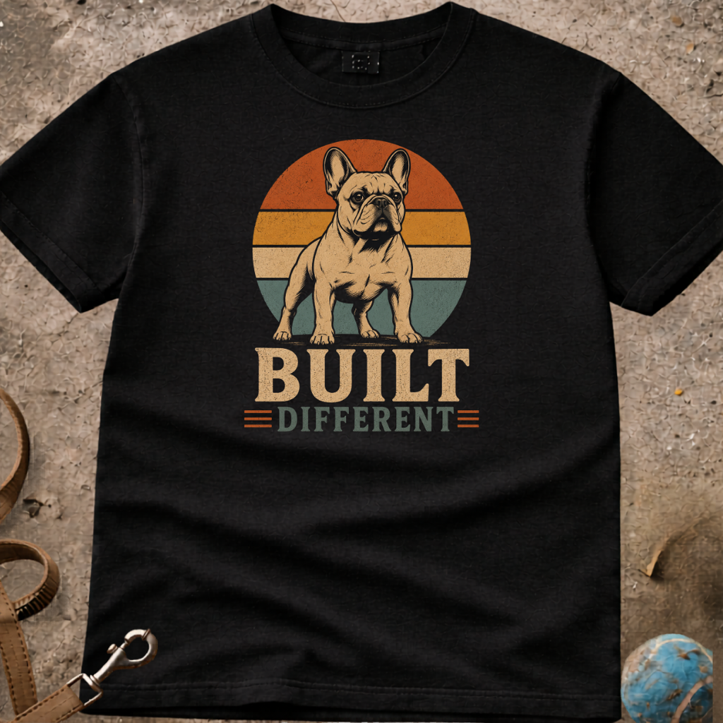 Built Different Graphic French Bulldog (Frenchie) T-Shirt