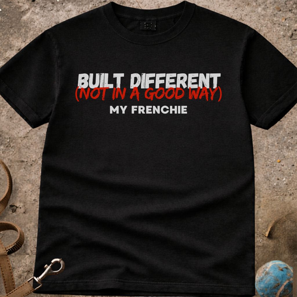 French Bulldog (Frenchie) Built Different (not in a good way) T-Shirt