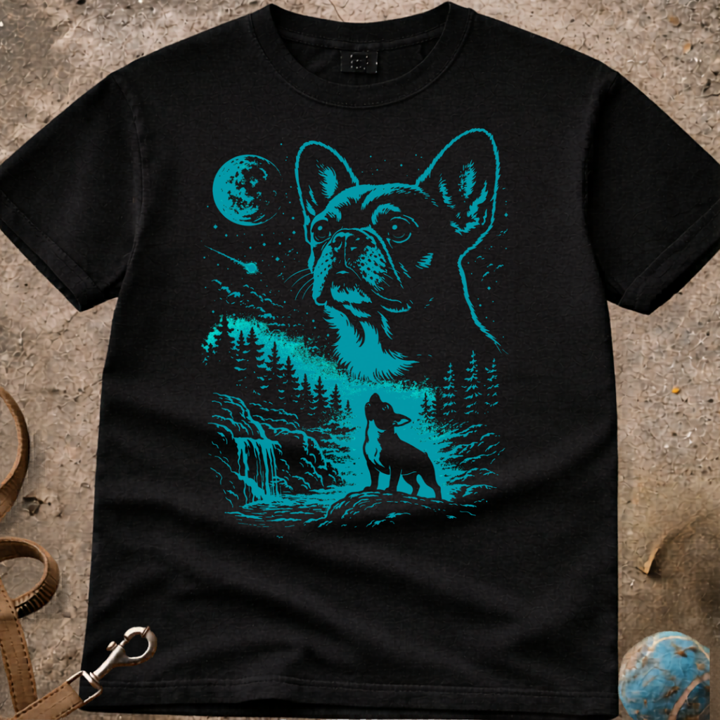 French Bulldog (Frenchie) Howling at the moon T-Shirt