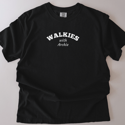 Personalised “Walkies” Dog T-Shirt – Custom Name