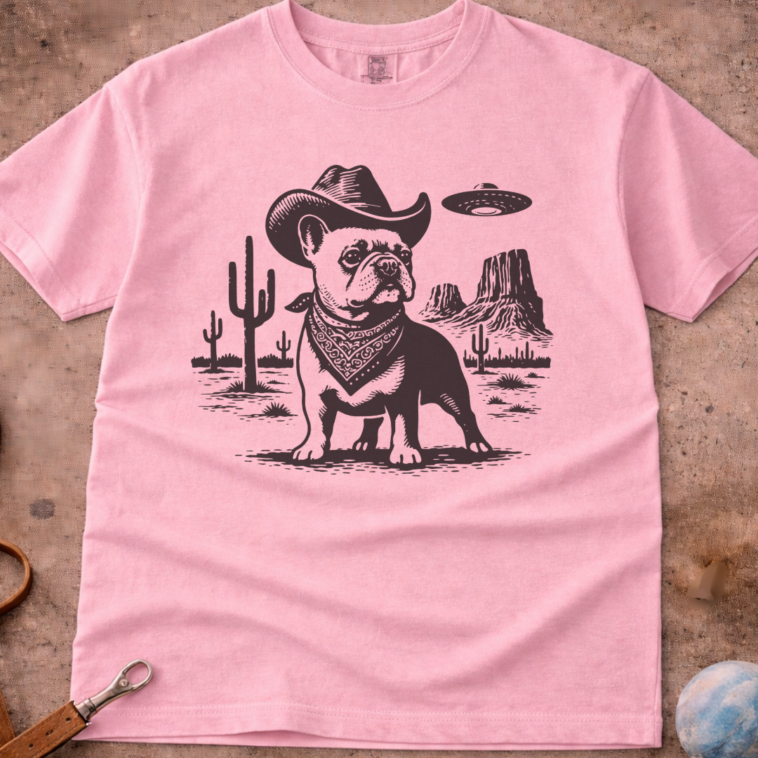 French Bulldog (Frenchie) Cowboy Western T-Shirt