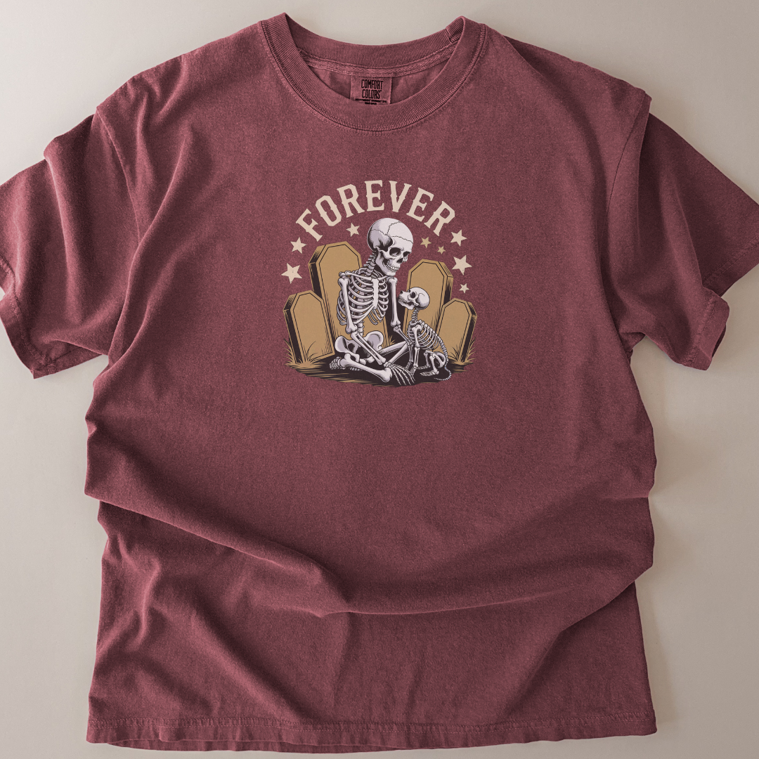 forever skeleton and dog t-shirt