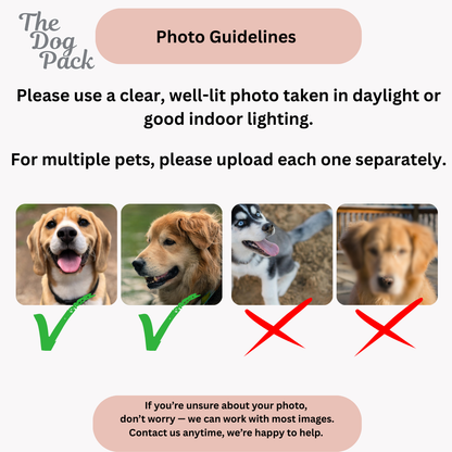 Personalised Vintage Dog Photo Hoodie – Custom Name (3 Photo Design)