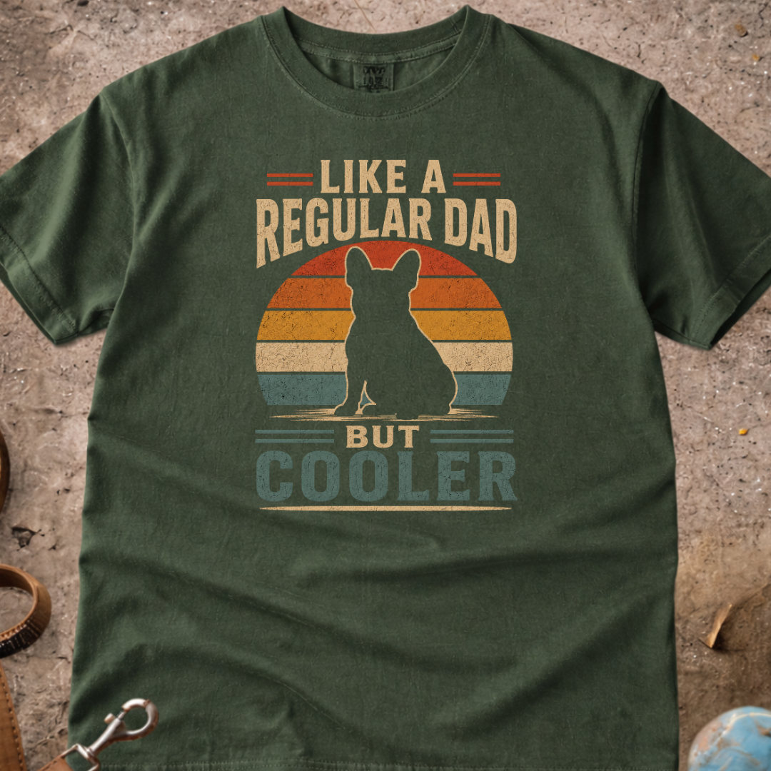 Like A Regular Dad But Cooler French bulldog (Frenchie) T-Shirt