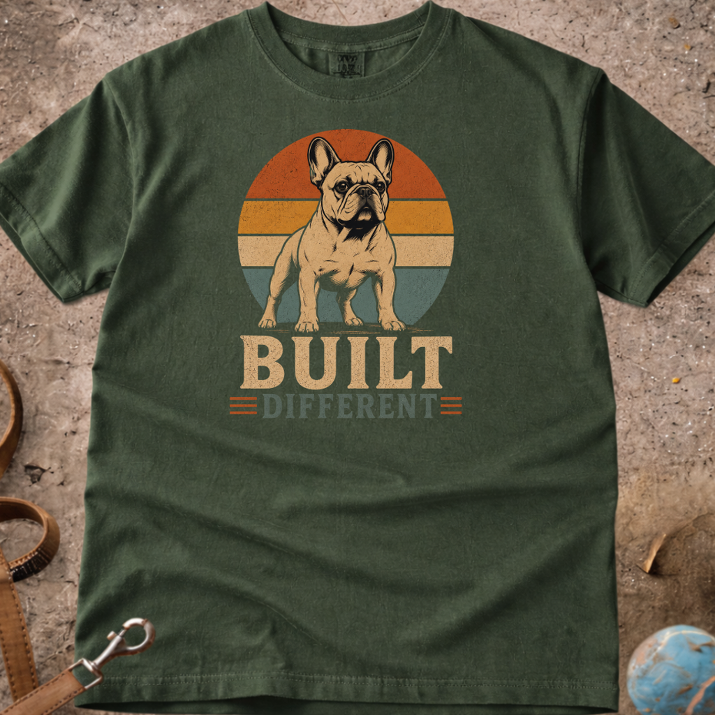 Built Different Graphic French Bulldog (Frenchie) T-Shirt