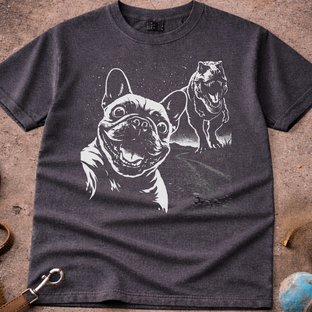 French Bulldog (Frenchie) vs T-Rex T-Shirt