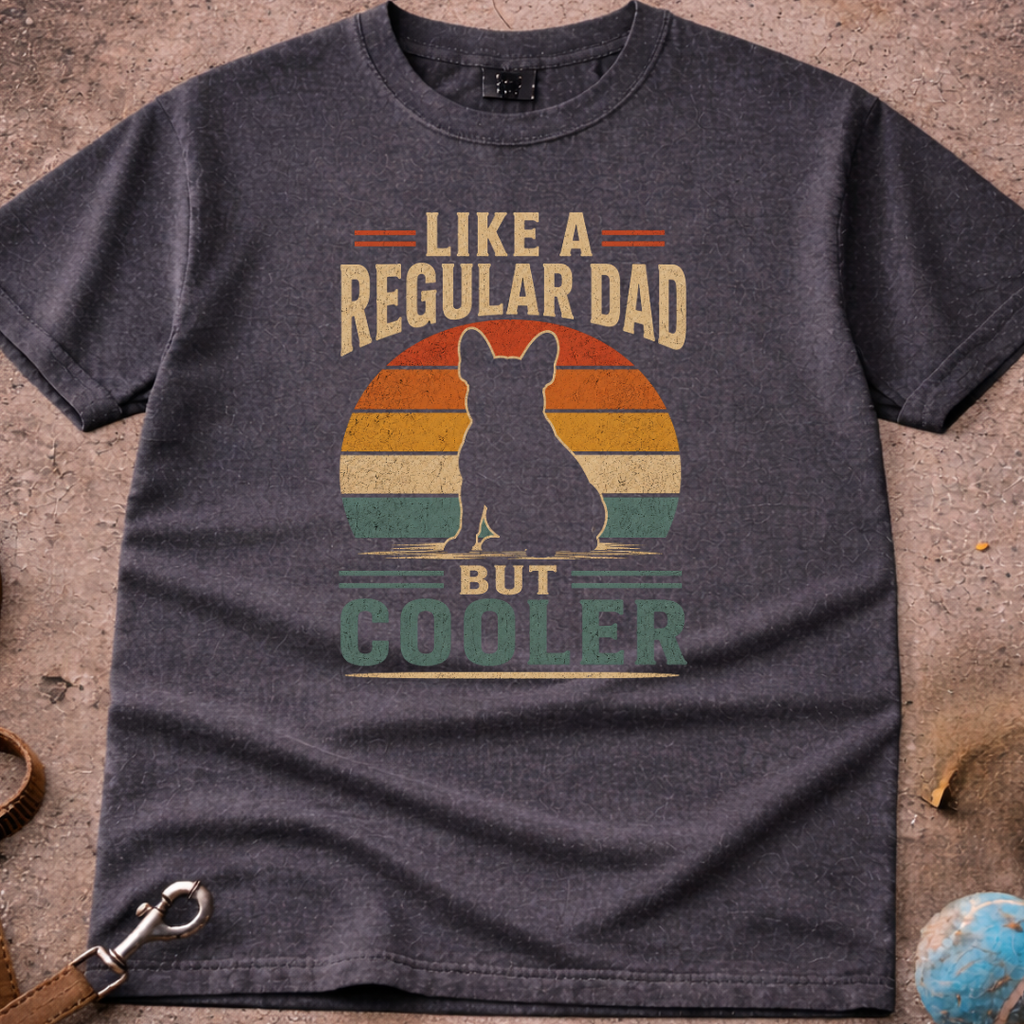 Like A Regular Dad But Cooler French bulldog (Frenchie) T-Shirt