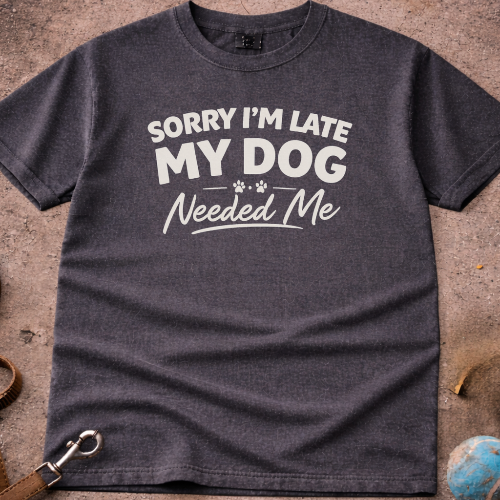 Sorry I'm Late My Dog needed Me T-Shirt