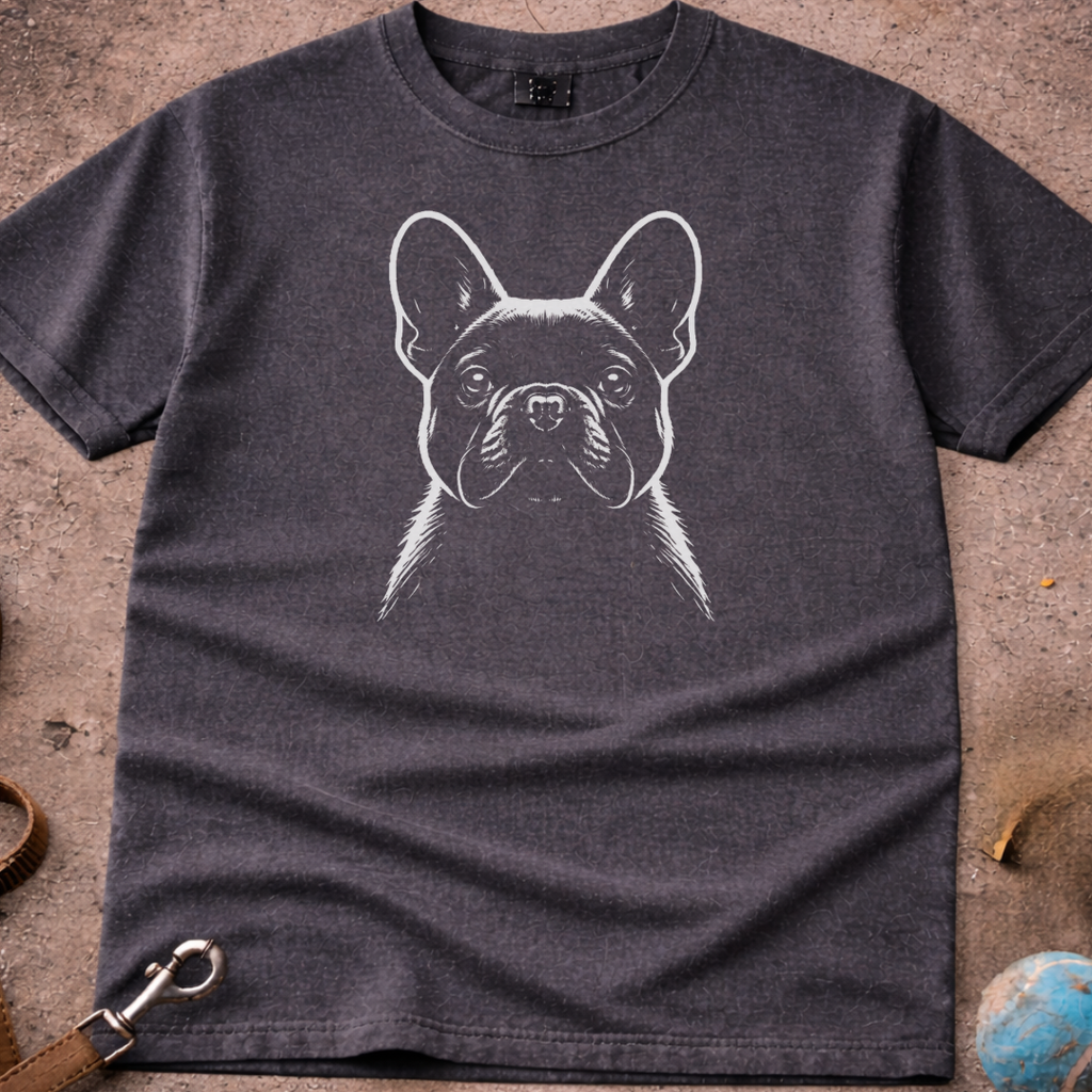 French Bulldog (Frenchie) Minimal Line Art T-Shirt