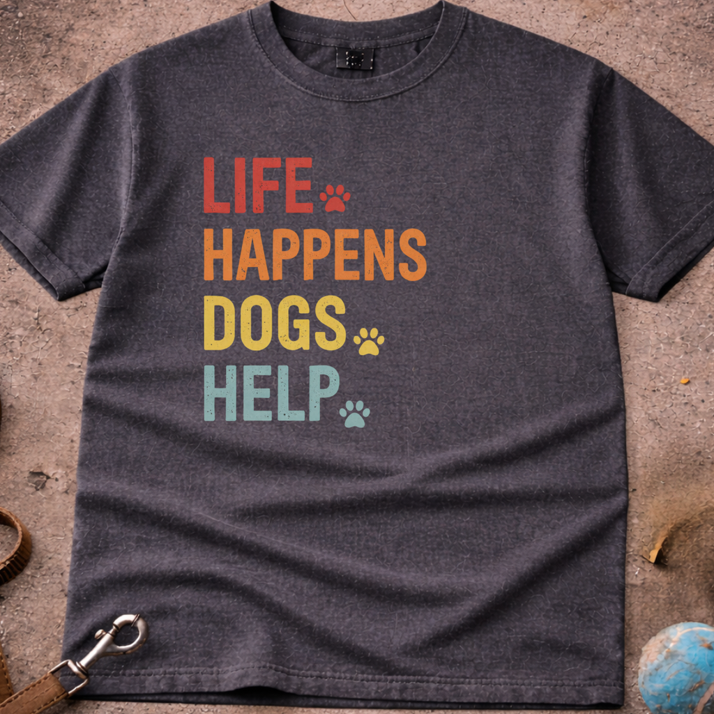 Life Happens Dogs Help T-Shirt