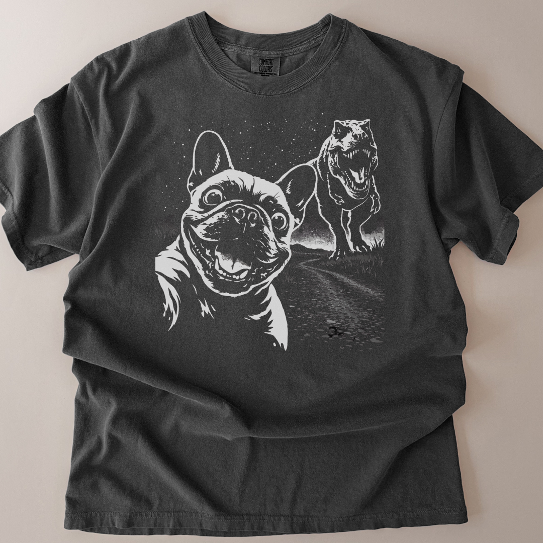 French Bulldog (Frenchie) vs T-Rex T-Shirt