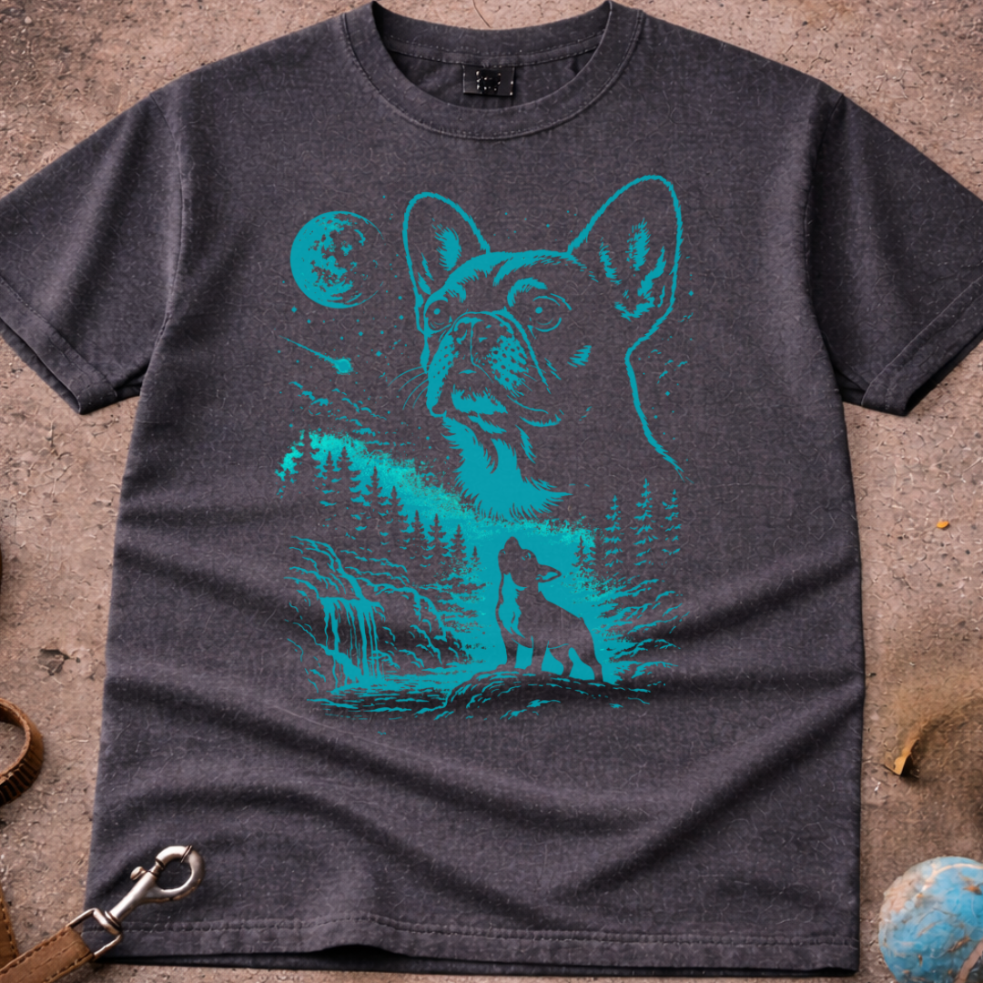 French Bulldog (Frenchie) Howling at the moon T-Shirt