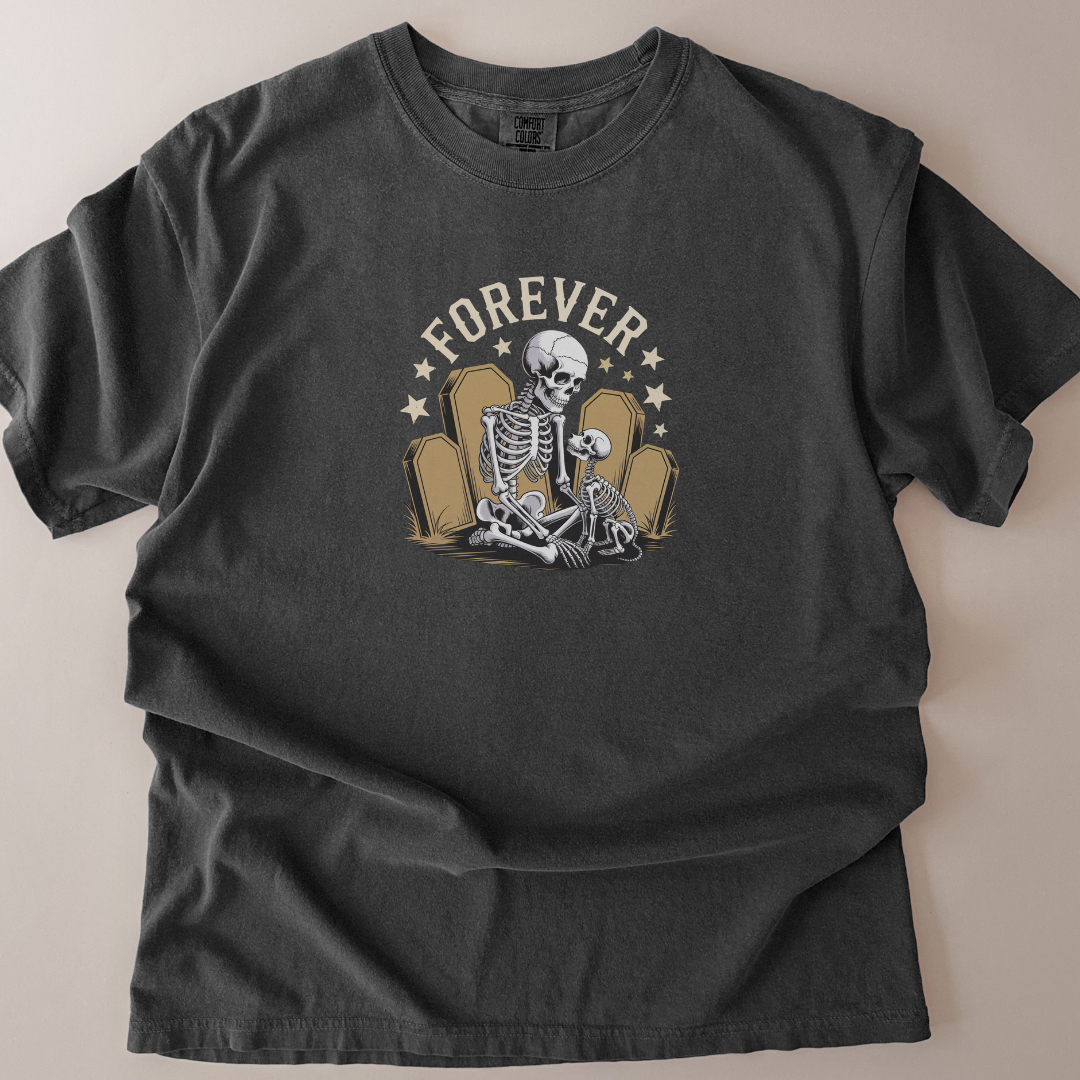 forever skeleton and dog t-shirt