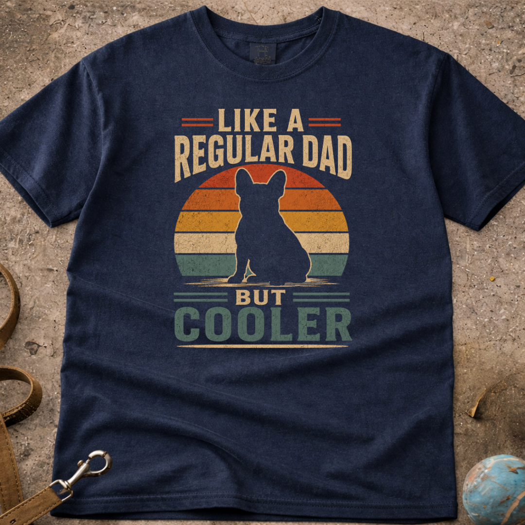 Like A Regular Dad But Cooler French bulldog (Frenchie) T-Shirt