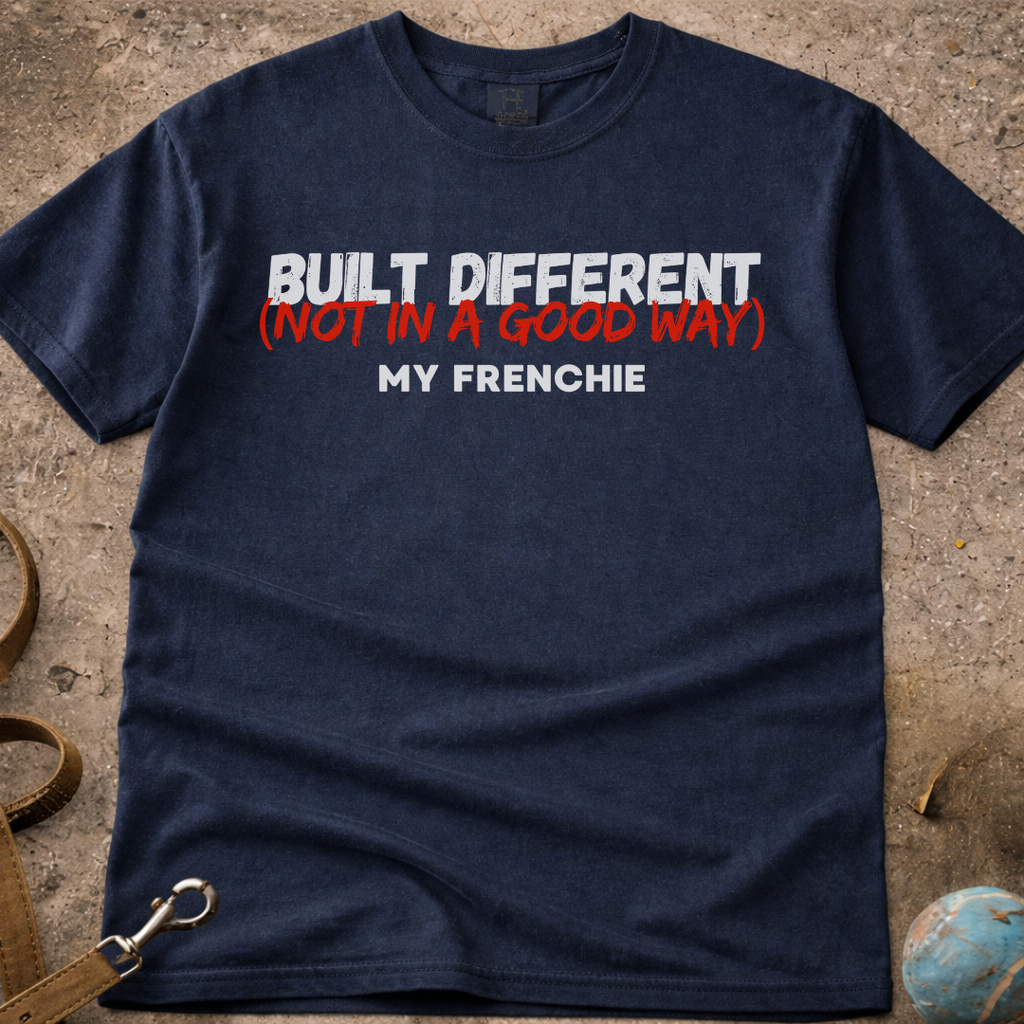 French Bulldog (Frenchie) Built Different (not in a good way) T-Shirt