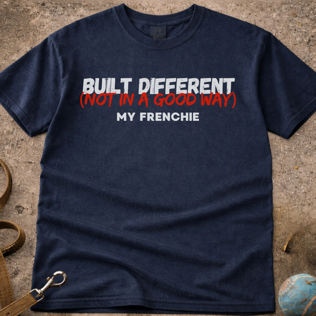 French Bulldog (Frenchie) Built Different (not in a good way) T-Shirt