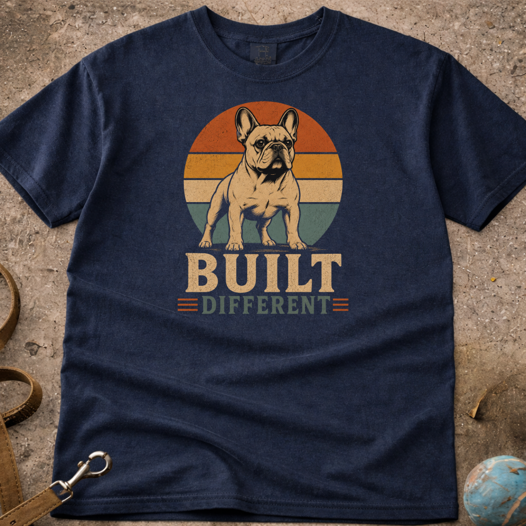 Built Different Graphic French Bulldog (Frenchie) T-Shirt