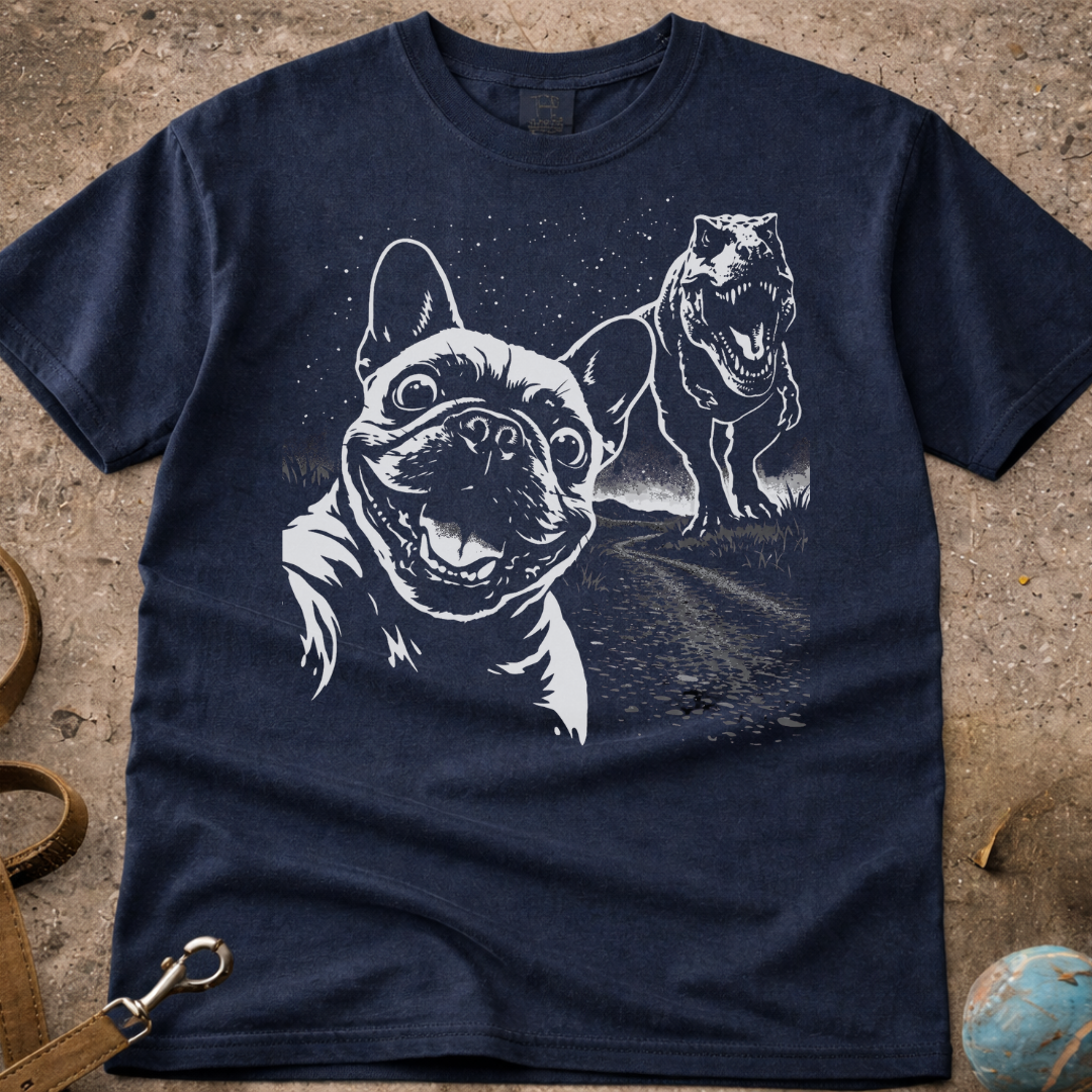 French Bulldog (Frenchie) vs T-Rex T-Shirt