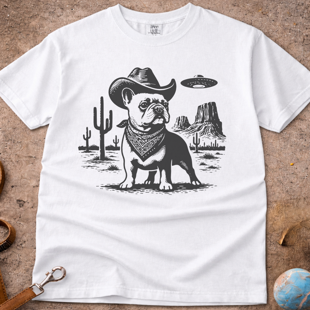 French Bulldog (Frenchie) Cowboy Western T-Shirt